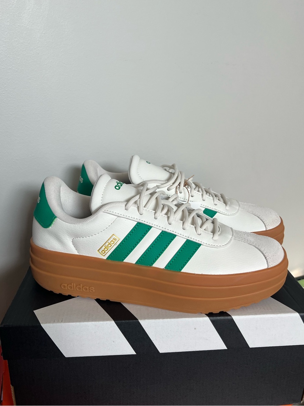 NWT adidas VL Court Bold Core Platform Tennis Shoes Womens Size 8.5